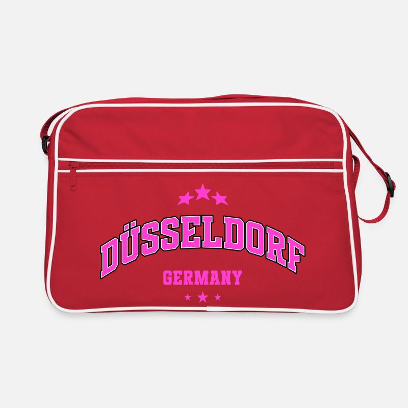 Düsseldorf Pink Arc Logo Tee Retro Tasche