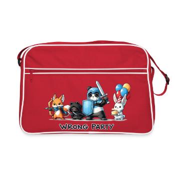 False Party – Knight, Rogue, Mage & Birth - Retro Bag - red/white - Front
