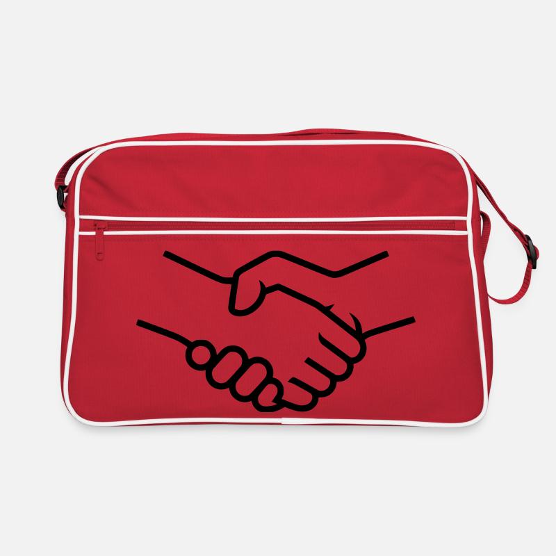 Handshake Hands Teamwork Retro Bag