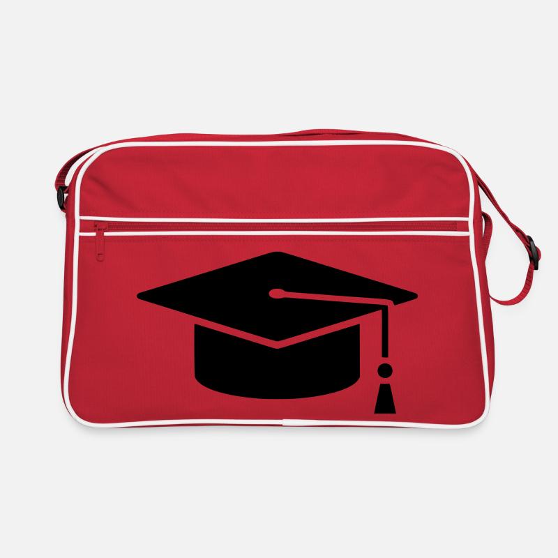 Graduation Cap Absolvent Logo Retro Tasche