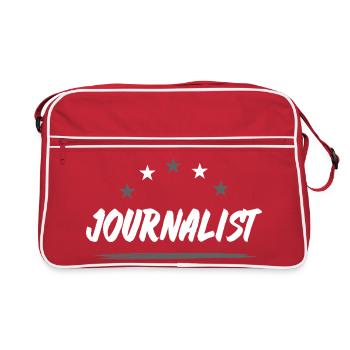 Journalist Beruf - Retro Tasche - Rot/Weiß - Vorne