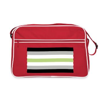 Drapeau de la fierté agenre - Sac Retro - rouge/blanc - Devant