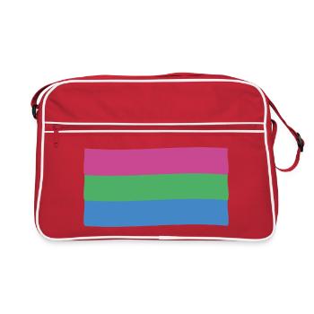 Drapeau polysexuel : fierté et diversité - Sac Retro - rouge/blanc - Devant