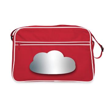 Silberne Wolke Gradient - Retro Tasche - Rot/Weiß - Vorne