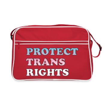 Schützen Sie das Empowerment-Design für Trans-Rechte - Retro Tasche - Rot/Weiß - Vorne