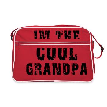 Ich bin der kühle Großvater - Retro Tasche - Rot/Weiß - Vorne