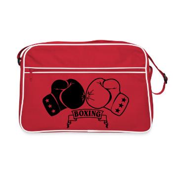 Gants de boxe - Sac Retro - rouge/blanc - Devant