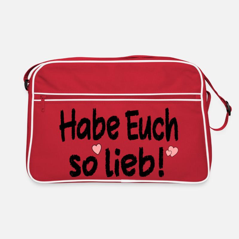 Habe Euch so lieb - Beziehung Sprüche Retro Tasche