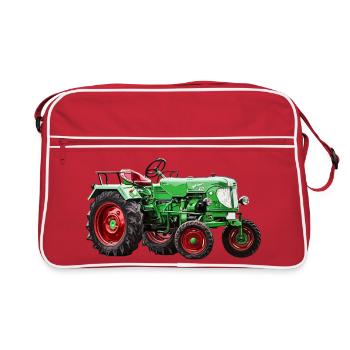 ADN du tracteur - Sac Retro - rouge/blanc - Devant