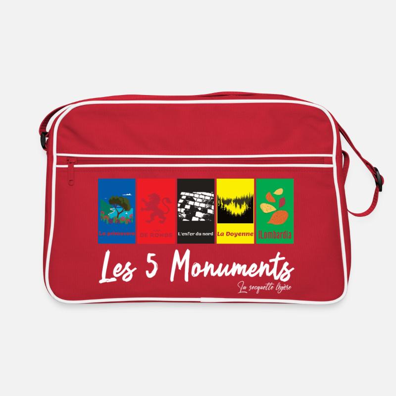 Die 5 Monumente - Radrennen Retro Tasche