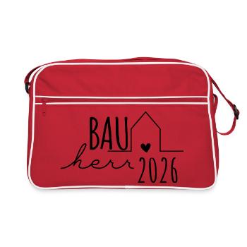 Builder 2026 House Building Gift Man - Retro Bag - red/white - Front