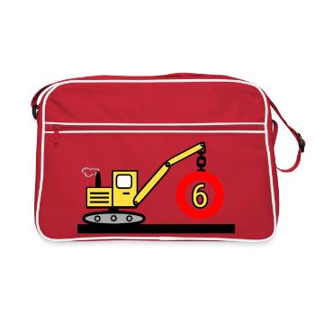 Excavatrice - Sac Retro - rouge/blanc - Devant
