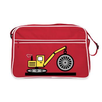 Excavatrice - Sac Retro - rouge/blanc - Devant