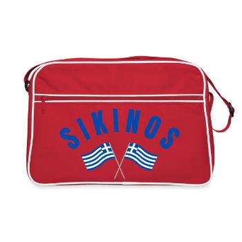 Drapeaux grecs de Sikinos - Sac Retro - rouge/blanc - Devant