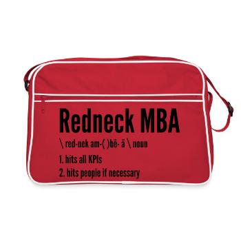 Redneck MBA - Retro Bag - red/white - Front