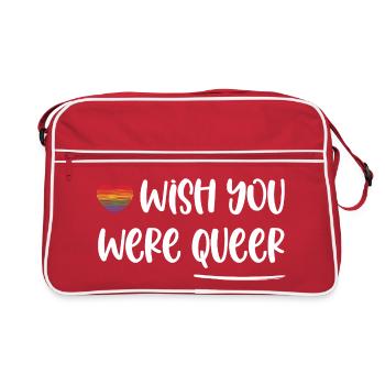Mois de la Fierté LGBT - J’aimerais que tu sois queer - Sac Retro - rouge/blanc - Devant