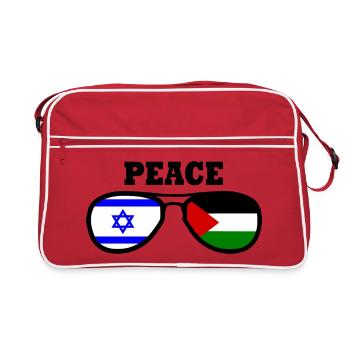 Peace for free palestine israel - Sac Retro - rouge/blanc - Devant