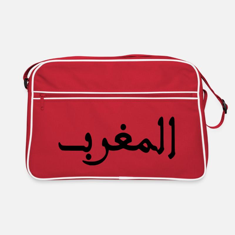 Marokko المغرب - Retro Tasche - Rot/Weiß