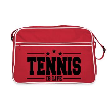 Tennis ist Leben 1 - Retro Tasche - Rot/Weiß - Vorne