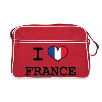 I Love France - Sac Retro - rouge/blanc - Devant