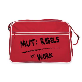 MUT Rebels schwarz - Retro Tasche - Rot/Weiß - Vorne