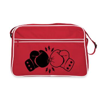 Gants de boxe contact avec la foudre - Sac Retro - rouge/blanc - Devant