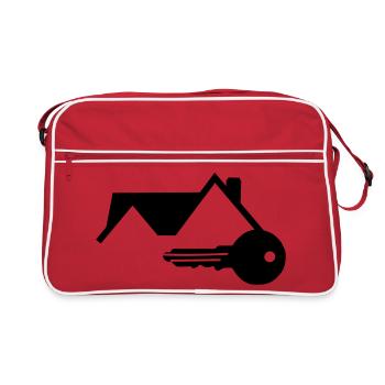 Clé de la nouvelle clé de la maison - Sac Retro - rouge/blanc - Devant