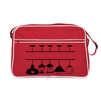 Collection de luminaires et suspensions - Sac Retro - rouge/blanc - Devant