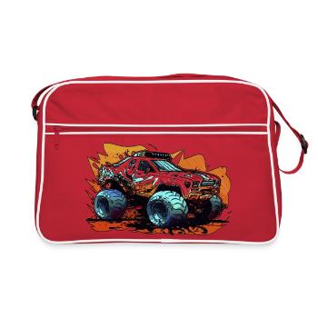 MonsterTruck Offroad Chaos - Sac Retro - rouge/blanc - Devant