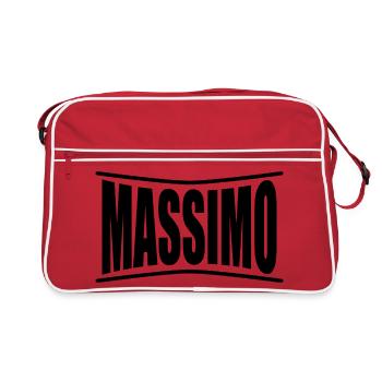 t-shirt Massimo t-shirt gift idea - Retro Bag - red/white - Front