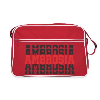 Ambrosia t-shirt stacked text gift t-shirt - Retro Bag - red/white - Front