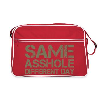 Same Asshole, different day - Retro Bag - red/white - Front