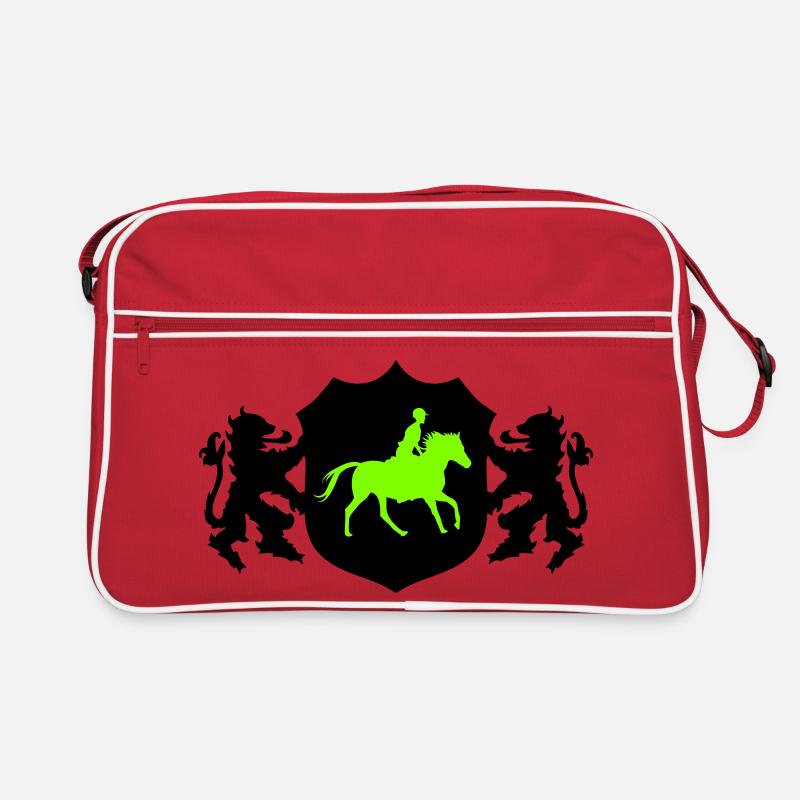 Armoiries du cavalier de chevaux Sac Retro