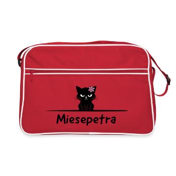 Jeu de mots : Petra Miesepeter - Sac Retro - rouge/blanc - Devant
