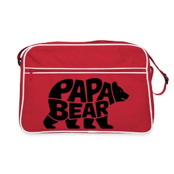 Papa Bear - Retro Bag - red/white - Front