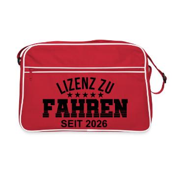 Driving License 2026 Driving Test Driving License Test - Retro Bag - red/white - Front