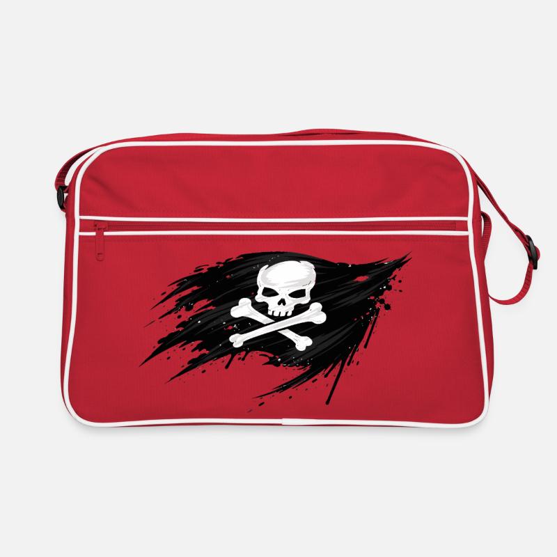 Drapeau du crâne – Symbole du pirate Sac Retro