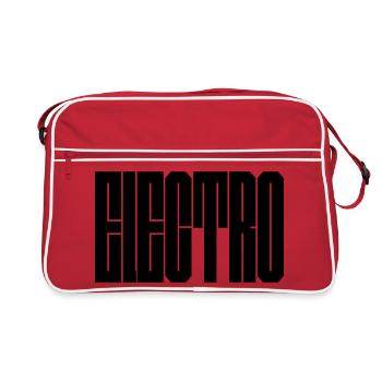 Electro music typography design - Retro Bag - red/white - Front