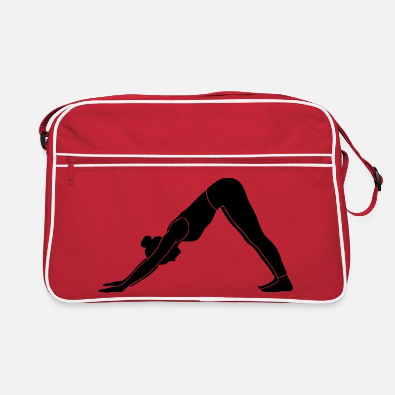 Silhouette de yoga canin face vers le bas Sac Retro