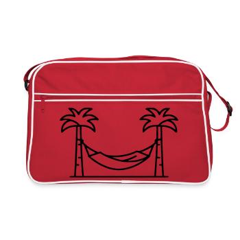 Plan des vacances des palmiers Hammock - Sac Retro - rouge/blanc - Devant