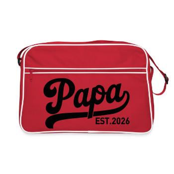 Papa EST 2026 Script Logo - Sac Retro - rouge/blanc - Devant