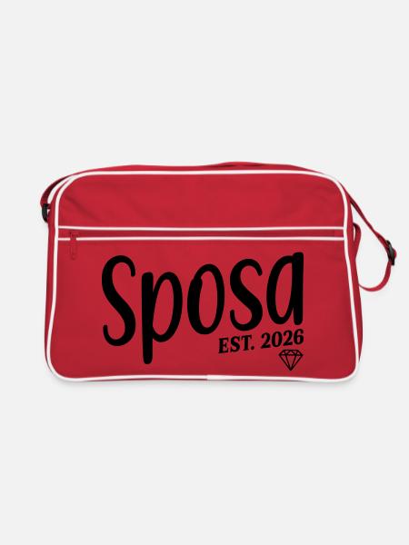 Italienische Braut 2026 - Retro Tasche - Rot/Weiß - Vorne