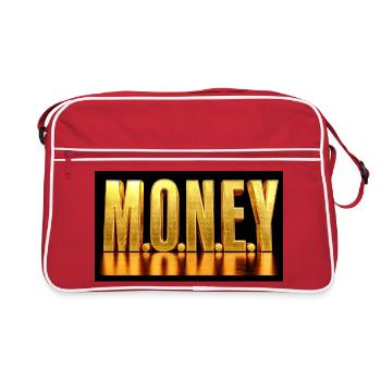 Golden Money Typography Luxury Design - Retro Bag - red/white - Front
