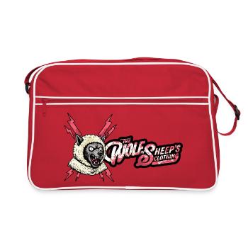 Wolf im Schafspelz Vintage Punk - Retro Tasche - Rot/Weiß - Vorne