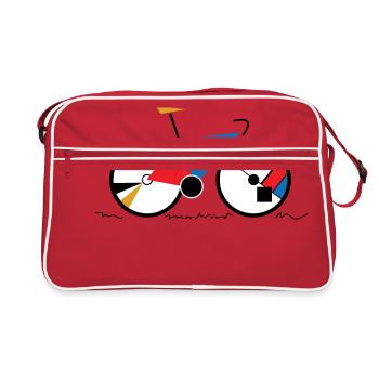 Mondrian bicycle - Retro Bag - red/white - Front
