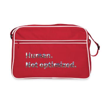 Humain. Pas optimisé. - Sac Retro - rouge/blanc - Devant