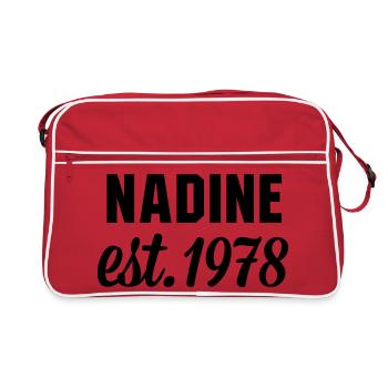 Nadine est 1978 - Retro Tasche - Rot/Weiß - Vorne