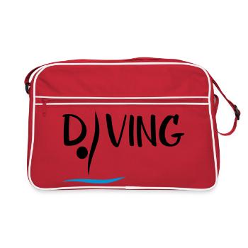 Turmspringen - Retro Tasche - Rot/Weiß - Vorne