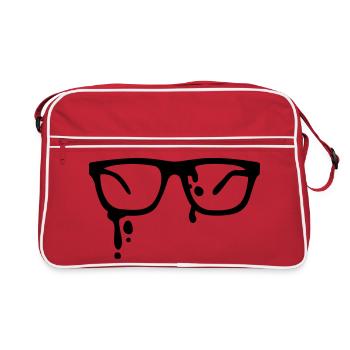 hip brille - glasses - Retro Tasche - Rot/Weiß - Vorne