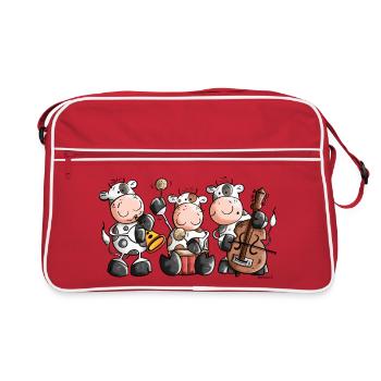 Vaches musicales - Sac Retro - rouge/blanc - Devant